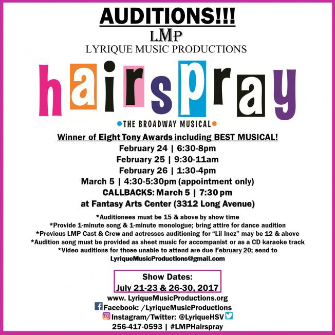 Auditions!!! Hairspray The Broadway Muiscal